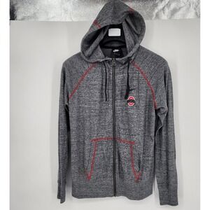 Nike Ohio State Buckeyes Full Zip Hoodie Women's Large Gray